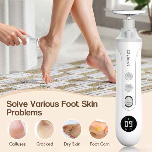 Eletorot Electric Nail File Set for Seniors, 5 in 1 Toenail Grinder Kit for Thick Nails, Professional Manicure and Pedicure Kit, Cordless Pedicure Tools for feet, 9 Speeds Nail Drill Machine