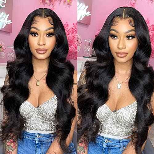 Aopusi Bundles with Closure Body Wave Bundles with Closure Weaves 4¡¿4 Free Part Lace Closure with 3 Bundles 100% Brazilian Virgin Remy Human Hair 150% Density Natural Color (14 16 18+12 Inch)