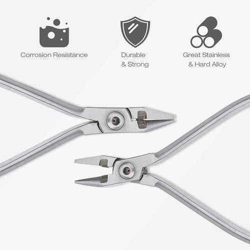 LVCHEN Dental Bird Beak Pliers with Cutter - Orthodontic Wire Bending Loop Forming Pliers Stainless Steel Dental Orthodontic Instrument