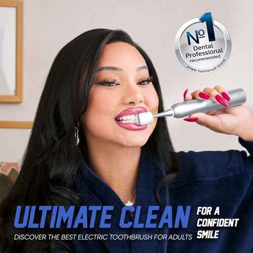 BIG MOUTH TOOTHBRUSH Dr Bobbi Electric Toothbrush for Adults | Ultrasonic Rechargeable Toothbrush with 5 Cleaning Modes & 2-Minute Smart Timer | Retains 42-Day Battery | Travel-Friendly Platinum