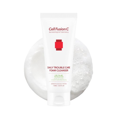 Cell Fusion C Tre.AC Daily Trouble Care Foam Cleanser, Gentle Foaming Cleanser for Acne-Prone Skin, Salicylic Acid to Help Clear Acne, 3.38 fl.oz