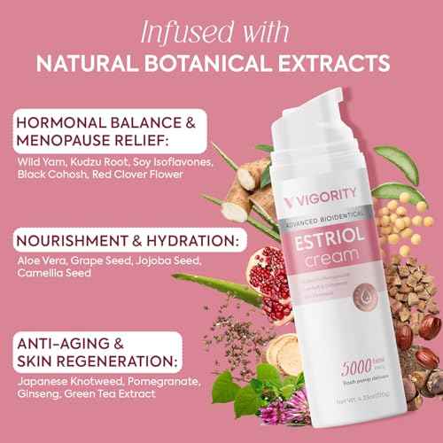 Vigority Bioidentical Estriol Face Cream for Women: Natural Estrogen Moisturizer Cream with Wild Yam - Hydrates, Firms & Revitalizes Skin