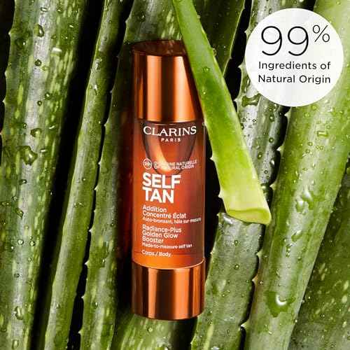 Clarins Self Tanning Body Booster | Self Tanning Drops For Body To Mix With Moisturizer | Natural, Long-Lasting, Streak-Free, Buildable Tan | Hydrates | Non-Staining | 99% Natural Ingredients | 1 Oz