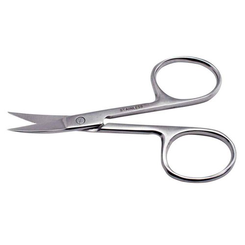 Small Eyebrow Scissors All Purpose - FEITA Mini Women's Grooming Metal Steel Curved Cutting Scissors for Brow, Lash, Nose hair, Mustache, Nail, Craft