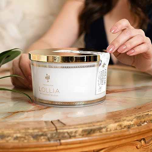 Lollia Elegance Fine Bath Salts, 20 oz. ? White Amber & Mirabelle Luxury Bath Essential for Women