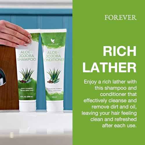 Forever Living - Aloe Jojoba Shampoo, Gentle Vegan and Gluten-Free Formula with Aloe Vera and Oil, Tropical Fruit Fragrance, Twin Pack
