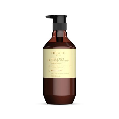 Theorie Monoi and Buriti Glossing Conditioner - Hydrate & Shine - Suited for Coarse and Dry Hair - Protects Color & Keratin Treated Hair, Pump Bottle 800mL