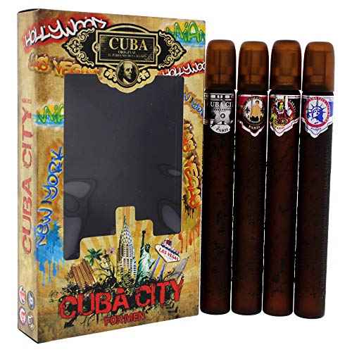 Cuba City 4-Piece Set for Men, (Hollywood + Vegas + Miami + New York)