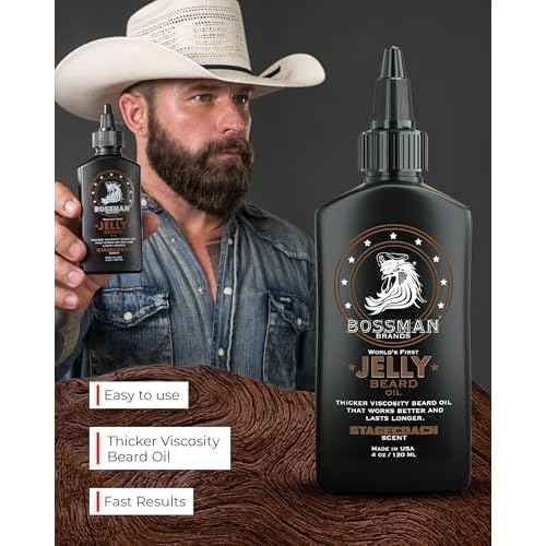 Bossman Jelly Beard Oil Variety Pack - Beard Grooming Care and Growth Kit - All 6 Beard Jelly Oil Scents - Made in USA