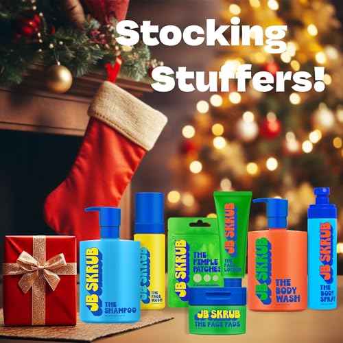 JB SKRUB The Face Pads - Kids, Tween Boys & Teens Acne Cleansing Pads for Cool Confidence - Say Goodbye to Greasy Skin and Hello to Freshness - 40 Cleansing Wipes, 3-Pack
