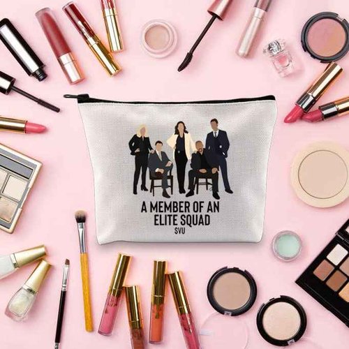 TOBGBE Funny Law Detective Team SUV TV Show Merchandise A Member Of An Elite Squad SVU Cosmetic Bag Detective Lover Gift (Law Team Bag)