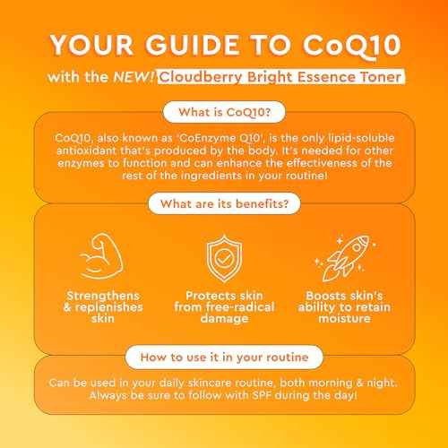 Glow Recipe Travel Size Cloudberry Brightening Toner + Essence Skincare-CoQ10 Face Toner to Strengthen Skin Barrier+Hydrating Rice Water, Vitamin C, E & 5% Glycerin to Soften & Even Skin Tone (30 ml)