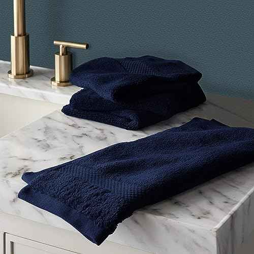 Delara Towels Cotton Washcloths Set 100% Organic Cotton, GOTS Certified Premium Quality Face Cloths, Feather Touch Technology Highly Absorbent and Soft Feel Fingertip Towels, Pack of 24