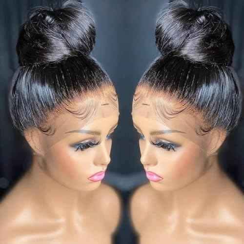 16 Inch 360 Lace Frontal HD Transparent Full Lace 100% Unprocessed Remy Human Hair Body Wave Frontal Bleachable Knots 360 Closure Natural Color