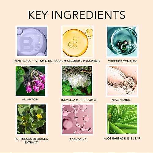 Go Beauty Daily Skin Brightening & Tightening Serum with Vitamin C, Niacinamide, Vitamin B5, Collagen & + 7 Peptide Complex for Dark Spots, Dull & Uneven Skin Tone ? Glowing Essence,1 fl. Oz