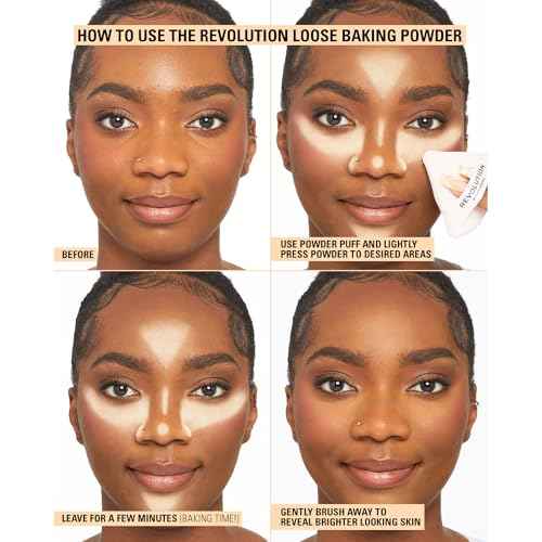 Revolution Beauty London, Loose Baking Powder, Makeup Setting Powder, Long-Lasting Coverage, Mattifies & Reduces Shine, Rose, 1.12 oz