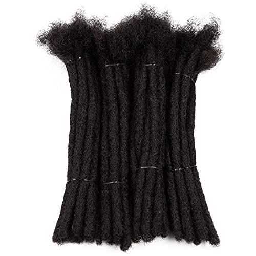 Crochet Dreadlocks Extensions 10 Inch 40 Strands 100% Human Hair Locs Extensions All Handmade Crochet Permanent Loc Extensions Diameter 0.6 cm Natural Black Color (10 Inch, 40 Strands)