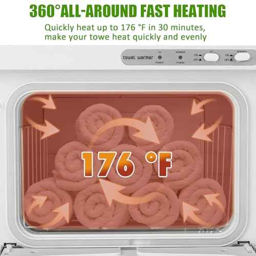 Hot Towel Warmer, 8L Hot Towel Cabinet, 2-in-1 Quick Heating Towel Warmers Spa for Facials Spa Estheticians Massage Salon and Home