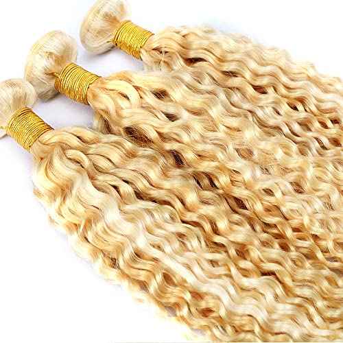 Highlight Bundles Blonde Human Hair Bundles #27 Kinky Curly Bundle 24 26 28 inch Honey Blonde Human Hair Bundle