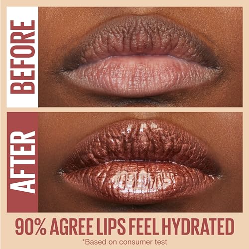 Maybelline Lifter Gloss, Hydrating Lip Gloss with Hyaluronic Acid, High Shine for Plumper Looking Lips, Opal, Pink Neutral, 0.18 Ounce