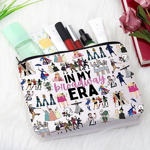 GJTIM Broadway Musical Gift Theatre Bag In My Broadway Era Musical Theatre Gift West End Broadway Zipper Pouch Makeup Bag (Broadway Era Bag)