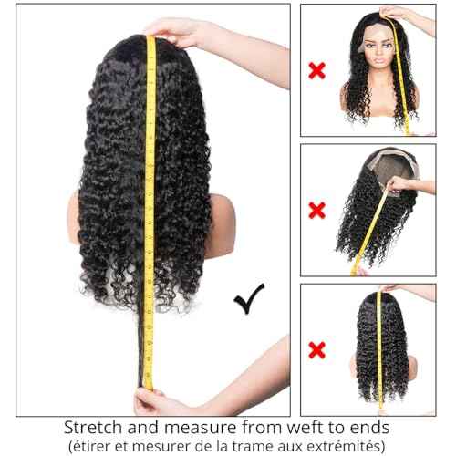Water Wave Lace Front Wigs Human Hair 13x6 HD Transparent Lace Frontal Wigs Human Hair Pre Plucked 200% Density Water Wave Wig for Black Women Natural Color (13x6 Water Wave Wig, 28 Inch)