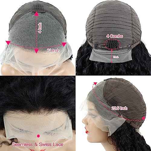 Lace Front Wigs Human Hair Chocolate Brown 13x4 Body Wave Transparent Lace Frontal Wigs for Black Women Human Hair with Baby Hair Pre Plucked For Black Women 180 Density 24 Inch