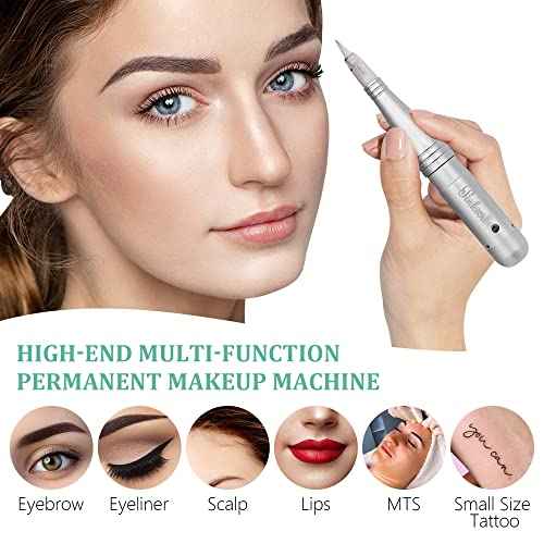 Pinkiou Permanent Makeup Machine MicroPigmentation Pen Hair Stroked Eyebrow Professional Microblading Pen Machine For EyeBrow Eyeline Lip Brow Lamination£¨Silver£©