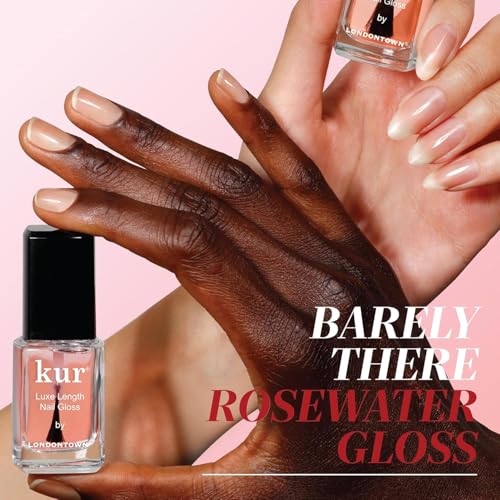 LONDONTOWN Luxe Length Nail Gloss ? Strengthens & Protects Nail Length, Boosts Keratin & Ceramide Production, Prevents Breakage, .4 fl oz