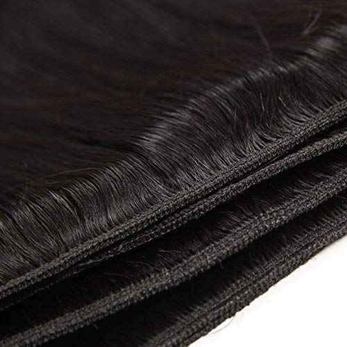 Straight Human Hair 3 Bundles 24 24 24 Inch Brazilian Virgin 100% Unprocessed Straight Hair Weave Bundles Human Hair Natural Black Color Hair Extensions for Women