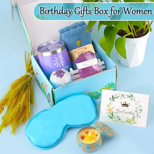 LUYITOM Gift Box for Women Birthday Bath Relax Spa Basket for Mom Wife, Get Well Soon Gifts Baskets Ideas for Women on Mother’s Day Birthday