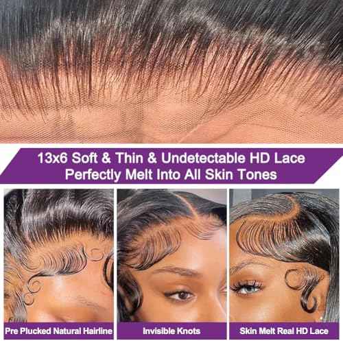 Deep Wave Lace Front Wigs Human Hair Pre Plucked 13x6 Deep Curly Wig Human Hair for Black Women 180% Density Wet and Wavy HD Lace Frontal Wigs Human Hair with Natural Hairline 20 Inch