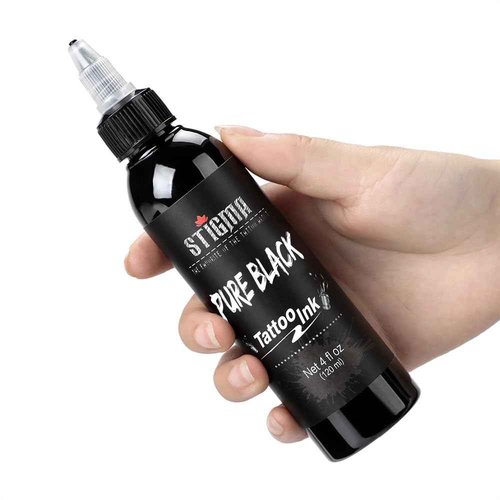 STIGMA Tattoo Ink Black Shading 2 Stage Grey Wash Black 4oz （120ml）USA Standard Pigment Tattoo Ink Black Set (Ghost Black)