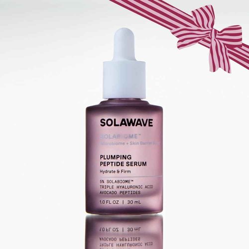 Solawave Plumping Peptide Lifting Serum with Triple Hyaluronic Acid, Probiotics, Avocado Vegan Peptides for Collagen and Radiant Complexion - Anti-Aging Preventative for All Skin Types (1 FL OZ)