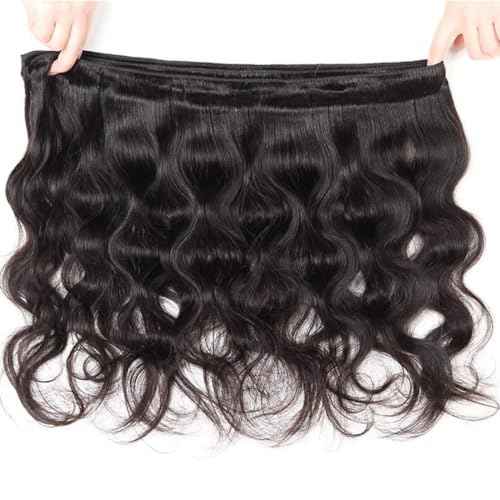 12A Human Hair Bundles 22 24 26 Inch Body Wave Bundles Human Hair Unprocessed Brazilian Virgin Hair 3 Bundles Weave Extensions Natural Black Color Bundle