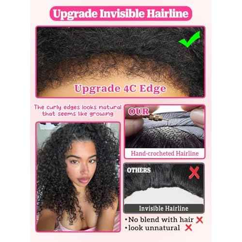 yosly Half Wig Human Hair Water Wave Glueless Wigs Curly Half Wig 3 In 1 Adjustable Drawstring Seamless Flip Over Invisible Hairline Wear Go Beginner Friendly Curly Half Wigs for Women 16 Inch