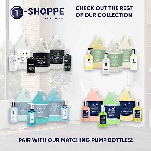 Terra Pure Infuse Hotel Shampoo | 1 Gallon | Designed to Refill Soap Dispensers (Set of 4)