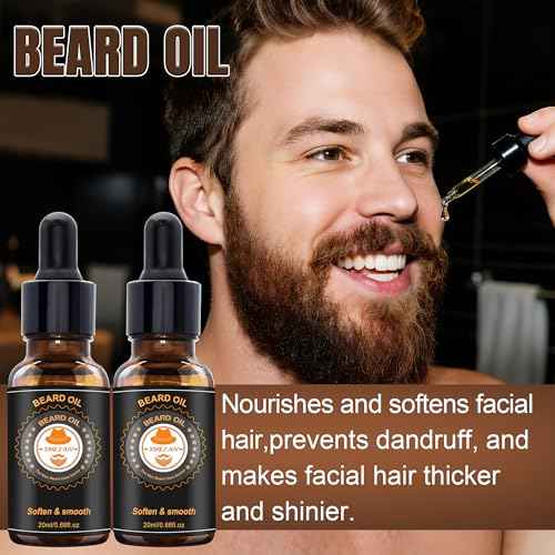 XIKEZAN Mens Gifts, Beard Grooming Kit with Sweet Orange Beard Wash,Oil, Conditioner,Balm,Brush,Comb,Cool Mens Christmas Secret Santa Gifts for Dad Husband Grandpa Boyfriend Him Stocking Stuffers
