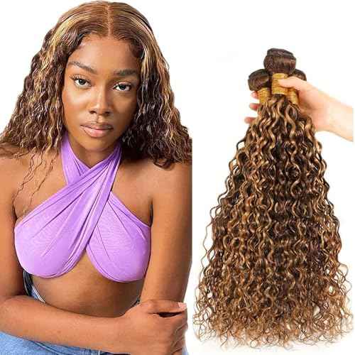 P427 Blonde Water Wave Bundles Human Hair Water Wave 3 Bundles 32 32 32 Inch Unprocessed Brazilian Virgin Highlight Blonde Water Wave Human Hair Extensions