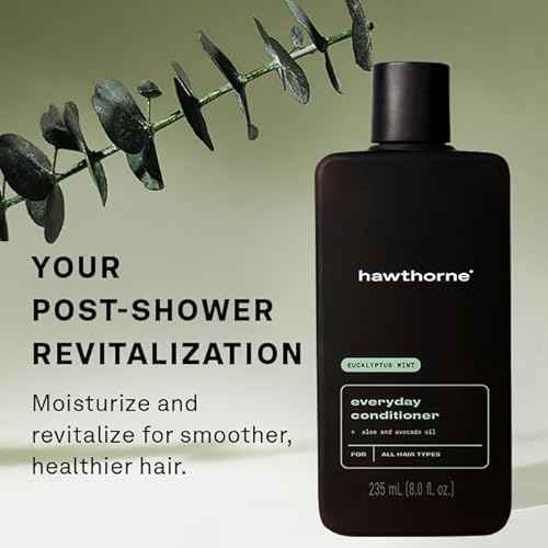 Hawthorne Everyday Conditioner For Men. Mens Conditioner For Stronger, Smoother, Healthier Hair with Plant-Derived Glycerin. Mint and Eucalyptus Scent. Natural, Sulfate Free, Paraben Free. 2-Pack.