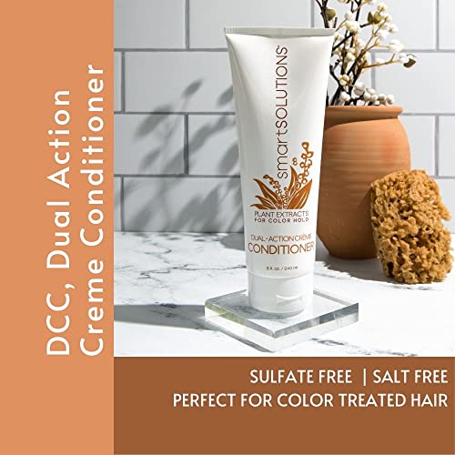 smartSOLUTIONS Dual-Action Creme Conditioner | Sulfate, Paraben & Sodium Chloride Free | Color Safe & Chemically Treated Hair Safe (8 fl oz)