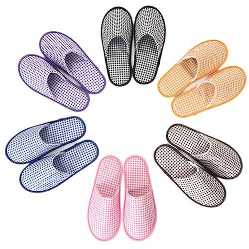 Maeline Spa Slippers, Non Slip Disposable Wholesale Bulk Hotel Slippers for Guests, Multi Color Reusable House Slippers, Indoor, Bathroom, Bedroom, Travel Slippers for Women, Men, Unisex