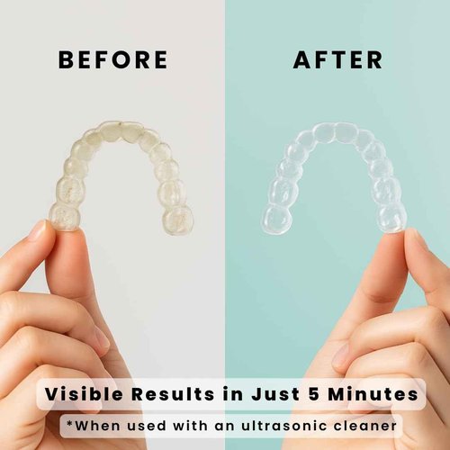 iSonic AlignerClean™ CTAR01x4, Ultrasonic Cleaning Tablet for daily cleaning of aligners/retainers, dental appliances, night guards, cpap components. 48 Tablets x4 pack