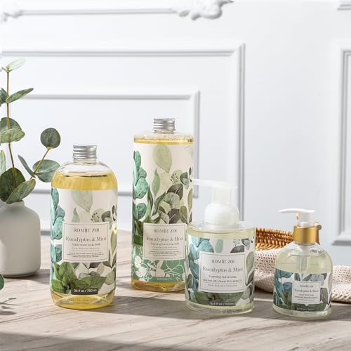 ROMIIE ZOI Foaming Hand Soap Refill, Eucalyptus & Mint, Gentle & Moisturizing Formula, 1 L/ 33.8 FL OZ