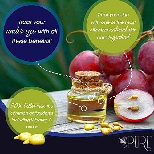LA PURE 24k Gold Under Eye Mask for Dark Circles and Puffiness, Revitalizing & Non-Irritating Anti Aging Eye Patches with Hyaluronic Acid & Collagen - Dermatologically Tested - 15 Pairs Eye Gel Pads