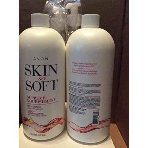 Avon ski so soft Supreme Nourishment Body Lotion for extra dry skin 33.8 fl.oz lot 2 bottles