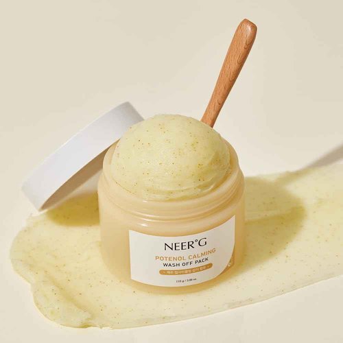 NEER°G Potenol Calming Wash Off Pack 3.88oz (110g) Soothes Sensitive Skin, Calm with Panthenol