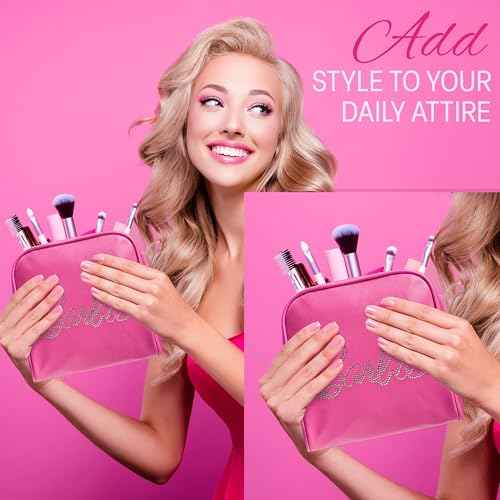 Barbie Toiletry Bags Set of 3, Zipped Wash Bag and Cosmetic Bag Holiday Essentials - Gifts for Her