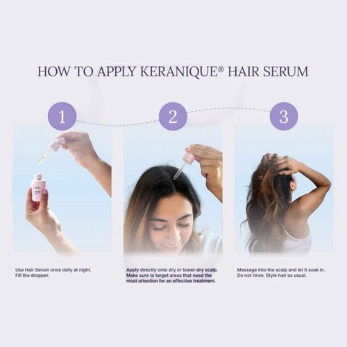 Keranique Hair Growth Activator Serum for Women - Multi-Peptide Scalp Revitalizer for Thinning Hair, Density & Loss Care, Energizing Organic Treatment with Keratin Amino Complex, Peptides & Biotin