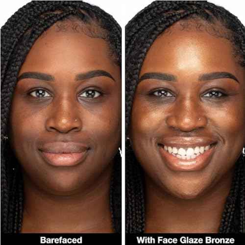 iNNBEAUTY PROJECT Bronze Face Glaze Gel Cream with Squalane, Ceramides & Hyaluronic Acid (0.85 oz / 25 ml) + Bonus Acne Patch (36 Pieces)